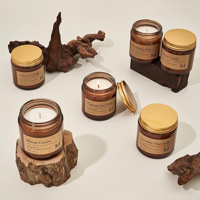 M&SENSE 6 Pack Christmas Candle Gift Set, Aromatherapy Candle Gift - Image 5