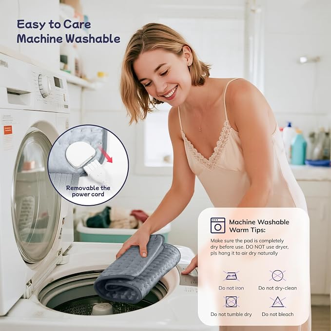 Heating Pad for Back, Upgraded Electric Heating Pad for Low Back Neck Shoulder - Image 6