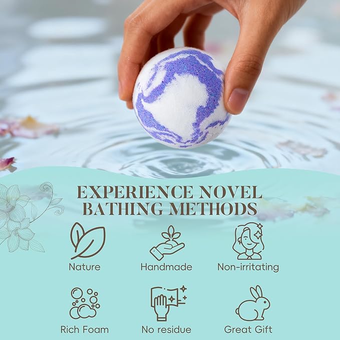 Bath Bombs for Women Gift Set, 12 Pack Organic & Natural Bath Bombs Gift Set - Image 4