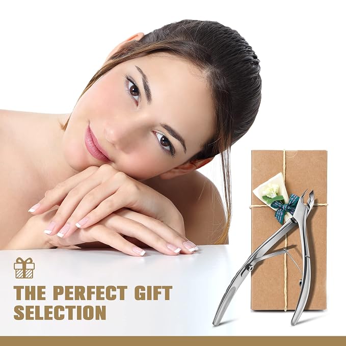 FERYES Cuticle Clipper with Pusher, 2 in 1 Professional Cuticle Trimmer - Image 7