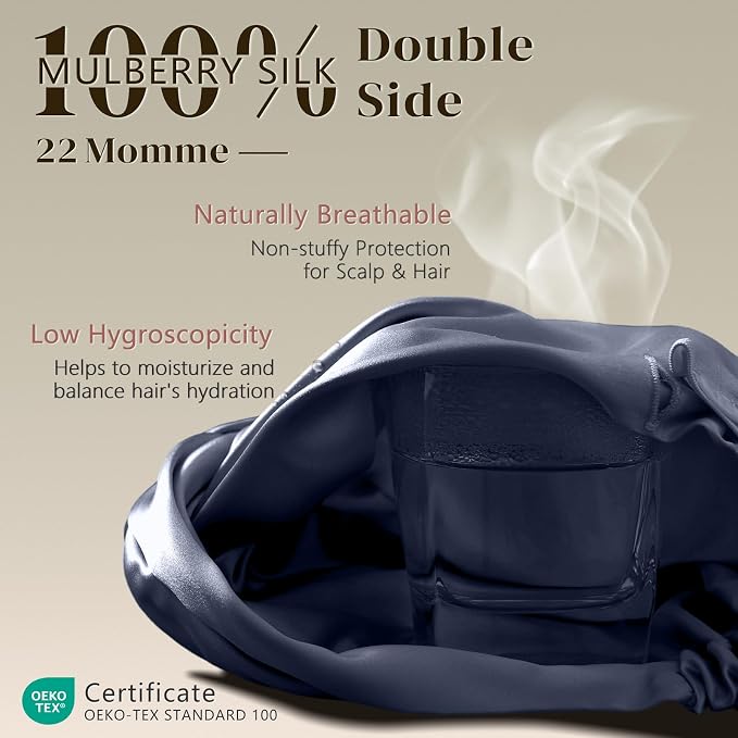 ZIMASILK 100% 22 Momme Mulberry Silk Bonnet - Image 2