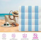CASA COPENHAGEN Cabana Beach Towel Designed in Denmark Rough and Tough - Image 3