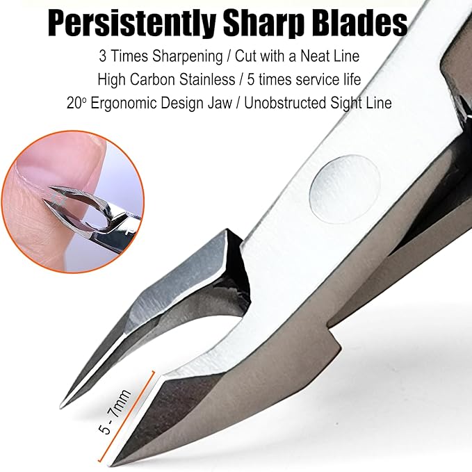 LePinko Professional Cuticle Trimmer kit, Super Sharp Dead Skin Clipper - Image 3