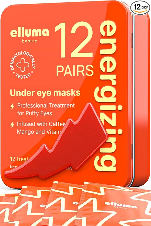Under Eye Patches 12 Pairs of Themed Hydrogel Eye Gel Pads by EllumaBeauty