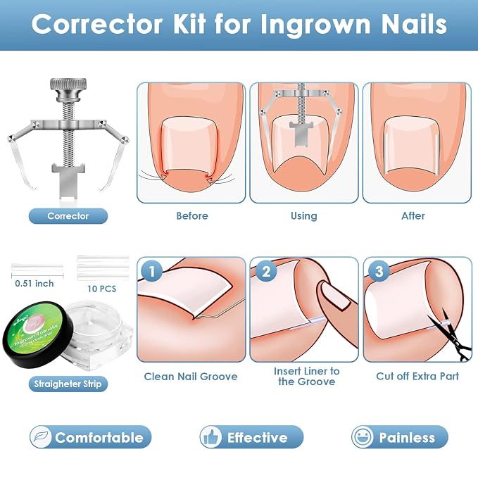 Modacraft 8 PCS Podiatrist Toenail Clippers, Professional Heavy Duty Ingrown & - Image 6