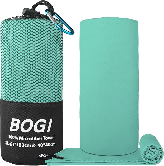 BOGI Microfiber Travel Sports Towel-Quick Dry Soft Lightweight Absorbent - Image 2