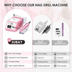 Subay Professional Finger Toe Nail Care Electric Nail Drill Machine Manicure - Image 5