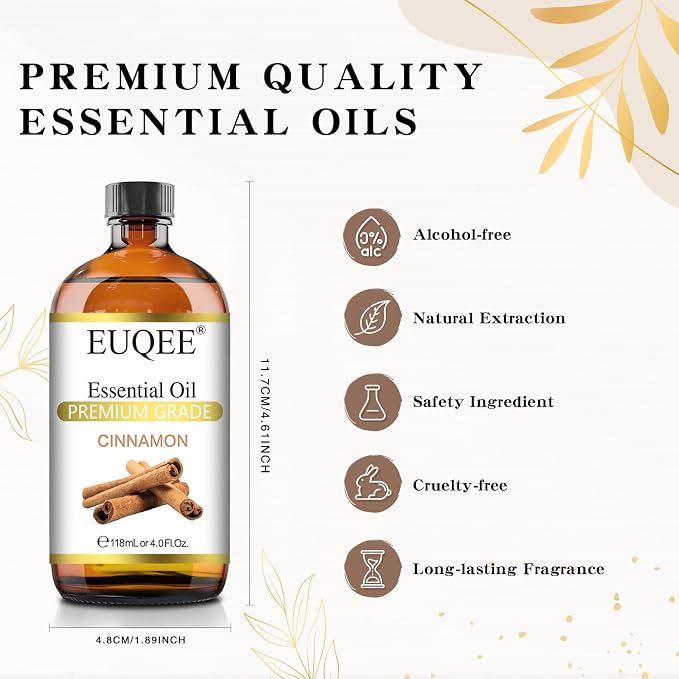 EUQEE Cinnamon Essential Oil 118ml Pure Essential Oil - Image 5