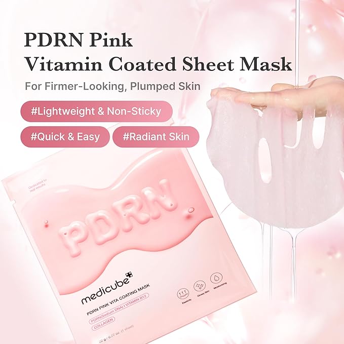 medicube Salmon DNA PDRN Pink Vita Coating Sheet Mask 10EA - Image 2