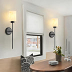 Black Wall Sconces Set of 2 - Image 7