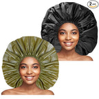 Jumbo Size Shower Cap 2 PCS Waterproof Shower Caps by CHFONGDIRECT