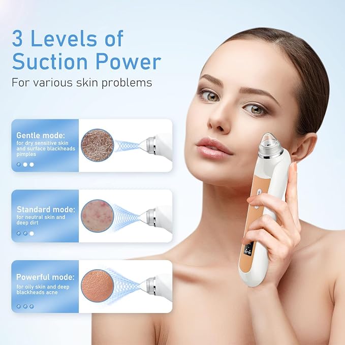 Facial Pore Blackhead Remover Vacuum, 1080P Camera Blackhead Remover, 20x Zoom - Image 3