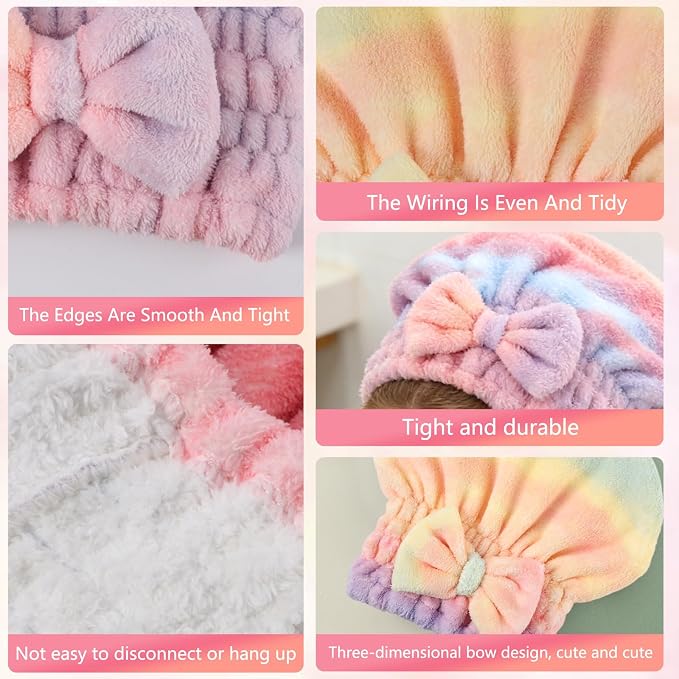 2PCS Super Absorbent Hair Towel Wrap - Image 3