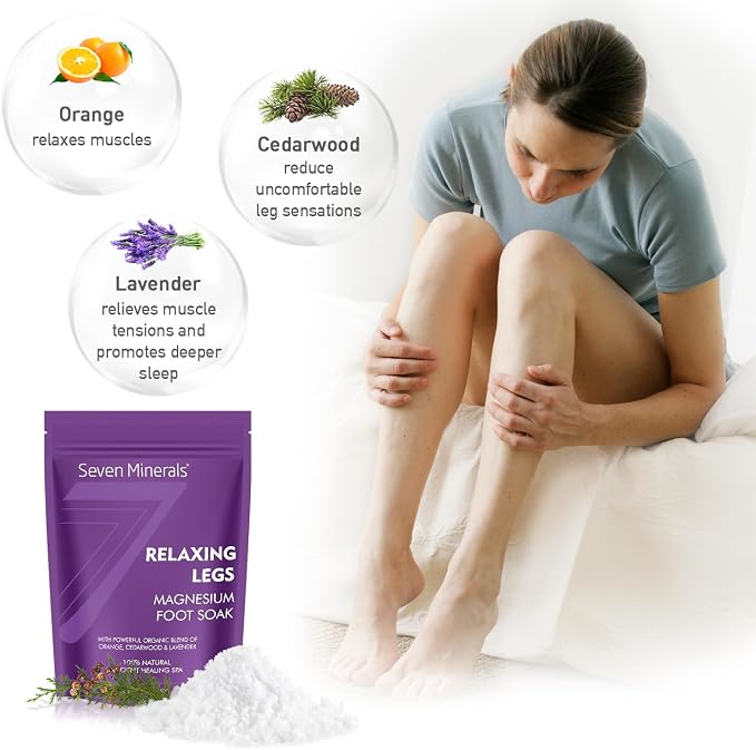 Seven Minerals Relaxing Legs Magnesium Chloride Flakes 3lb – Absorbs Better - Image 2