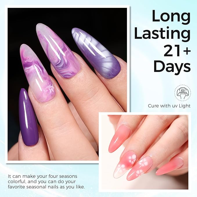 Blooming Gel Nail Kit, Long-Lasting UV/LED Gel, DIY Manicure Gifts - Image 6