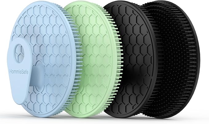 4 Pack Soft Silicone Shower Brush Body Wash Bath Exfoliating Skin Massage by Hommiesafe