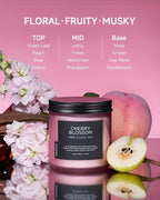 M&SENSE Cherry Blossom Home Scented Candles, 11.6oz Natural Soy Wax, Non-Toxic - Image 2