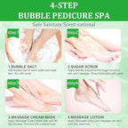Pedicure Kit Foot Soak Set: Bubble Salt, Sugar Scrub, Massage Mask, Massage - Image 6
