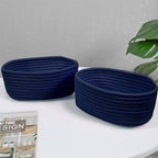 ABenkle 【2 Pack】 Small Woven Baskets, Tiny Oval Shallow Storage Baskets - Image 7