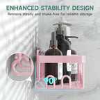Veken Large Capacity Shower Caddy 6-Pack, No Drilling & Rustproof, Adhesive - Image 2