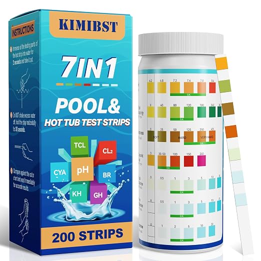 Pool Test Strips: 200CT 7-Way Professional Hot Tub & Spa Test Kit by Unknown