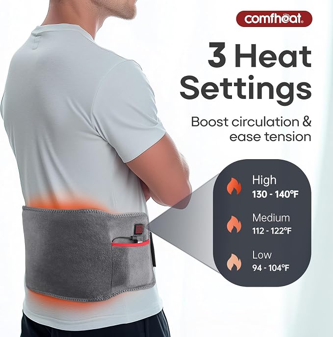 Portable Heating Pad for Back, 10000mAh Battery Powered Heat Wraps for Back - Image 3