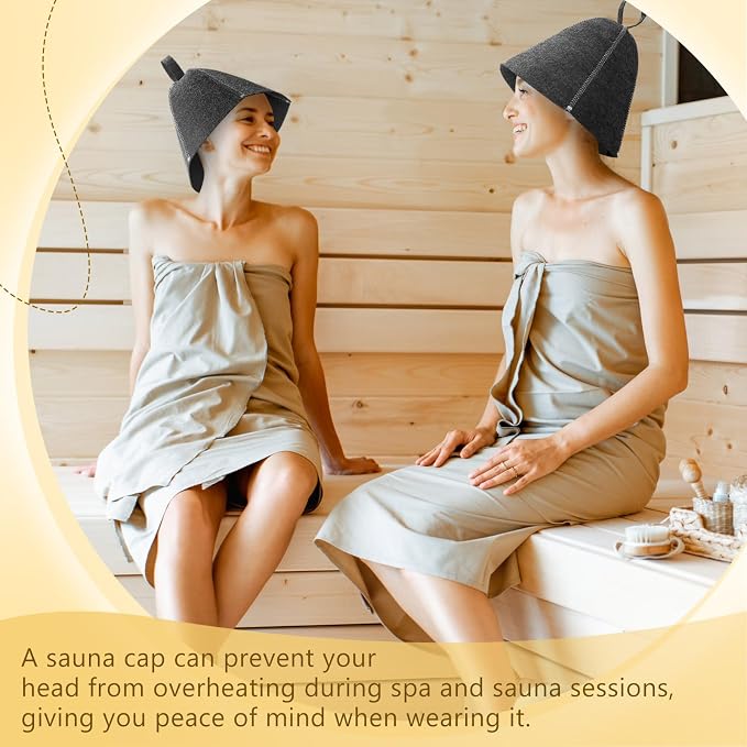 JaGely Sauna Hat for Men Women Sauna Hat Vaporarium Cap Russian Banya Cap for - Image 4