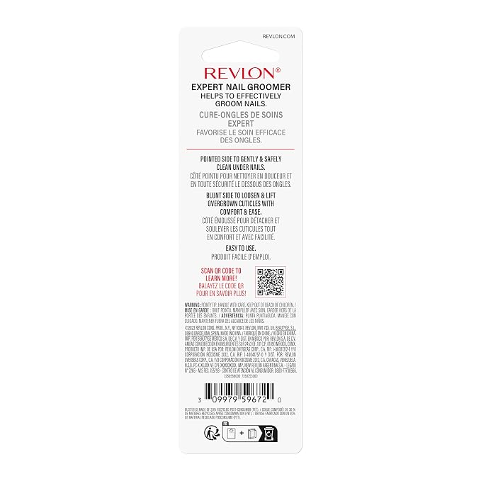 Revlon Expert Dual-Ended Nail Groomer, Stainless Steel Manicure Tool, Clean - Image 7