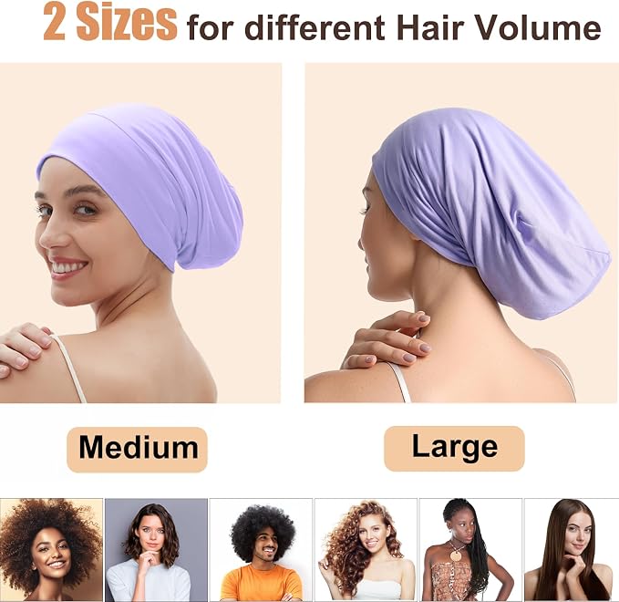 Satin Bonnet for Sleeping Night Cap, Adjustable Satin Lined Silk Bonnets Sleep - Image 2