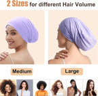 Satin Bonnet for Sleeping Night Cap, Adjustable Satin Lined Silk Bonnets Sleep - Image 2