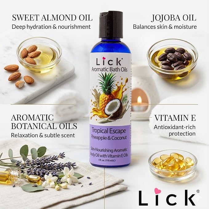 Lick Pineapple and Coconut Aromatic Bath Oil - Image 5