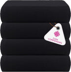 CASA COPENHAGEN Wafffle 4Pcs 100% Egyptian Cotton Large Designer Towels Gift by CASACOPENHAGEN