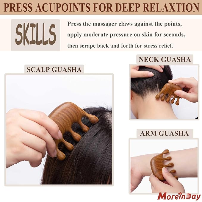 Wooden Scalp Massager Comb, Loc Comb - Image 4