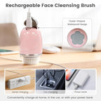 Facial Cleansing Brush, Mini Electric Face Scrubber, Waterproof Face Exfoliator - Image 8