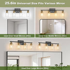 Unicozin Modern Bathroom Light Fixtures, 4 Light Vanity Lights Over Mirror - Image 6