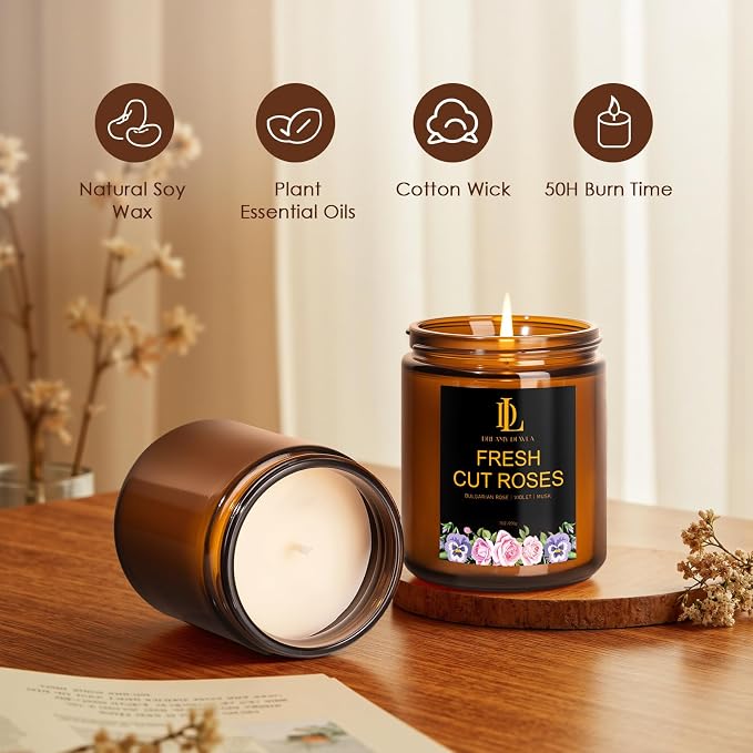 Fresh Cut Roses Candles, Fresh Cut Roses Scented Candle, Mother's Day Candle - Image 2