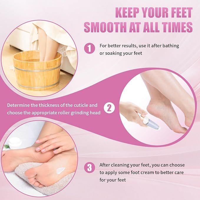 Pedicure Tool, Foot Callus Remover, Electric Pedicure Set, Foot Care, Removes - Image 4