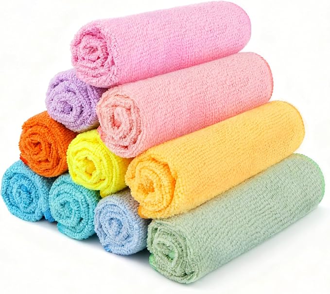 Orighty Washcloths Towels Set 10 Pack, Highly Absorbent and Soft Feel by AllRightinOrighty
