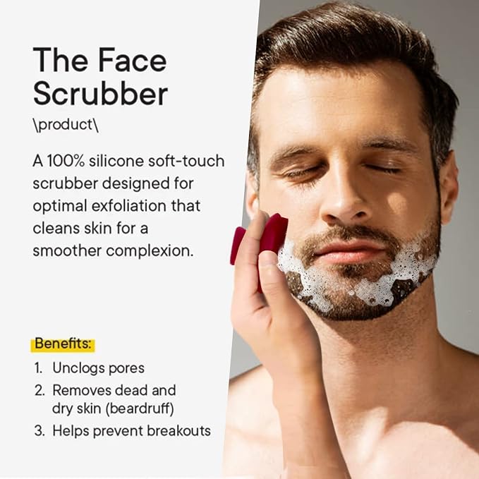 Silicone Face Scrubber for Men Facial Cleansing Brush Silicone Face Wash Brush - Image 4
