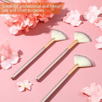 9 Pieces Facial Fan Mask Brushes, Soft Facial Applicator Brushes Tools - Image 7
