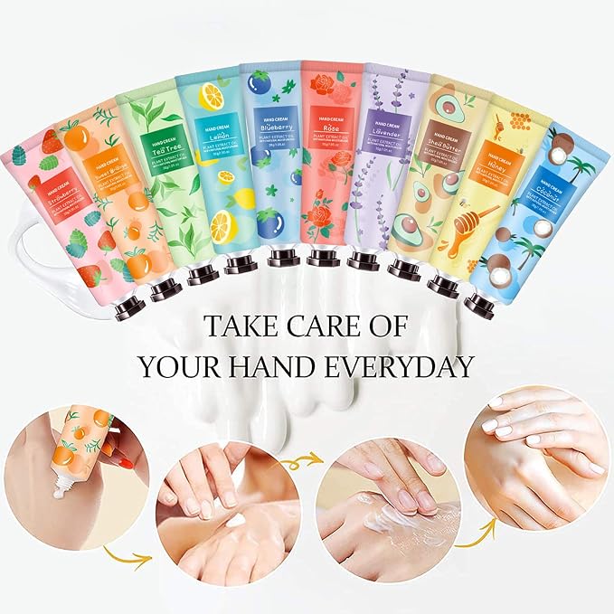10 Pack Hand Cream for Dry Cracked Hands, Mothers Day Gifts, Teacher - Image 7