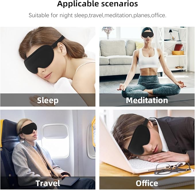 Sleep Mask, 3D Contoured Sleeping Mask, 99% Light Blocking Eye Mask, Zero Eye - Image 6