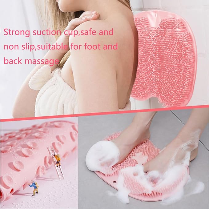Shower Foot and Back Scrubber Mat, Wall Mounted Shower Foot Scrubber - Image 4