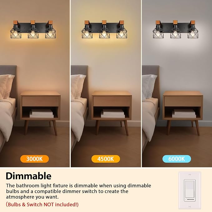 3-Light Farmhouse Vanity Lights - Image 4