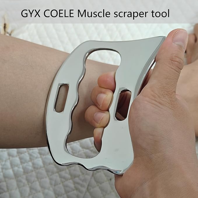 4 in 1 Muscle Scraper Tool Set, Stainless Steel Gua Sha Massage Tools, - Image 6