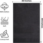Pack of 2 Jumbo Bath Sheet 40 x 80 Inches, Extra Large Lightweight & Quick Dry - Image 2
