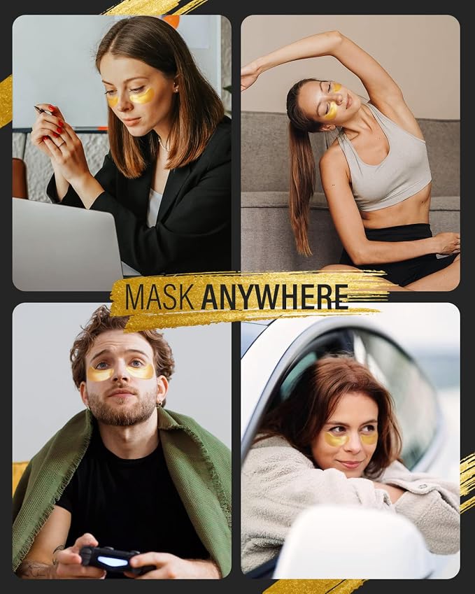 Maskiss 24k Gold Under Eye Patches, eye mask, Collagen Skin Care Products - Image 6
