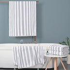 Waffle Bath Towels, Striped Bath Towels - Image 5