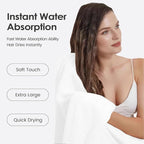 JML Bath Towels Set, Large Microfiber Body Towel - Image 5