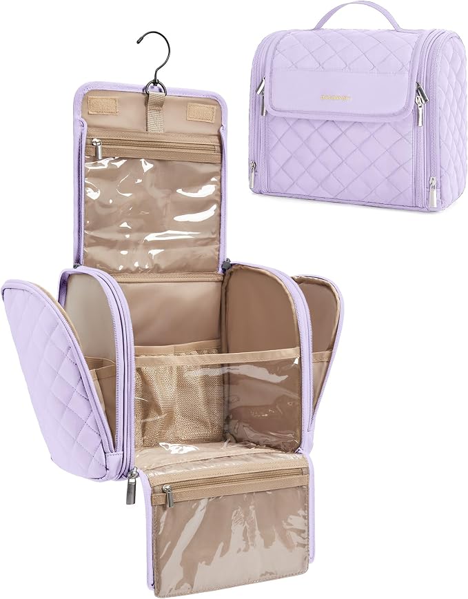 BAGSMART Travel Toiletry Bag, Large Capacity Cosmetic Bags by BAGSMART